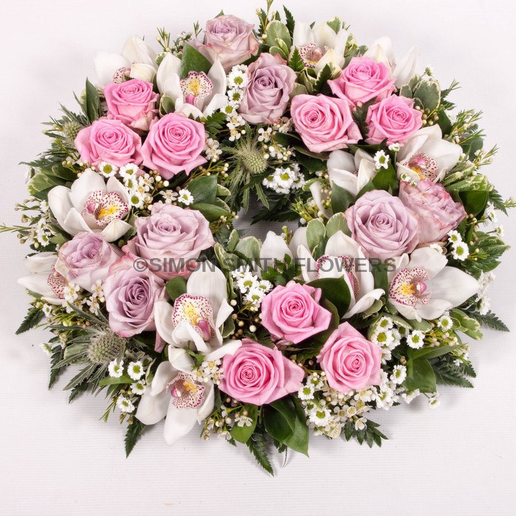 ROSE AND ORCHID WREATH