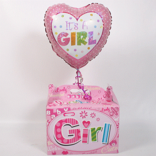 Baby Girl Balloon Box
